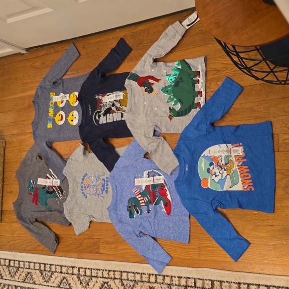 JUMPING BEANS & CARTER'S BRANDS BABY BOY BUNDLE OF 7 SHIRTS ALL SIZE 12 MONTHS - Picture 2 of 16